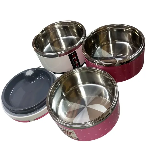 TEDEMEI_3_Layer_Lunch_Box_Handheld_Tiffin_Leak_Proof_Insulated_Thermal_Container_for_School_Office_use_-_Multi_Color_-_[Premium_Edition]_(Stainless_Steel)