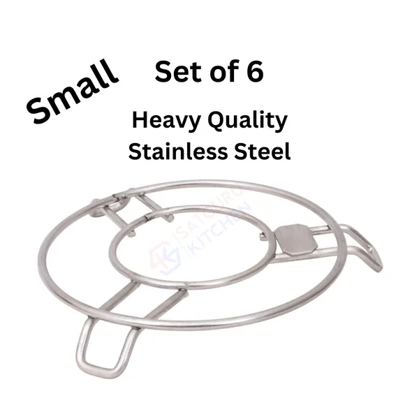 Round_Heavy_Table_Ring_Set_|_Hot_Pot_Stand_|_Hot_Pan/Vessel_Holder_for_Dining/Matka_Table,_Cooker_Steamer_Stand_|_Trivet,_Special,_Set_of_6,_Stainless_Steel
