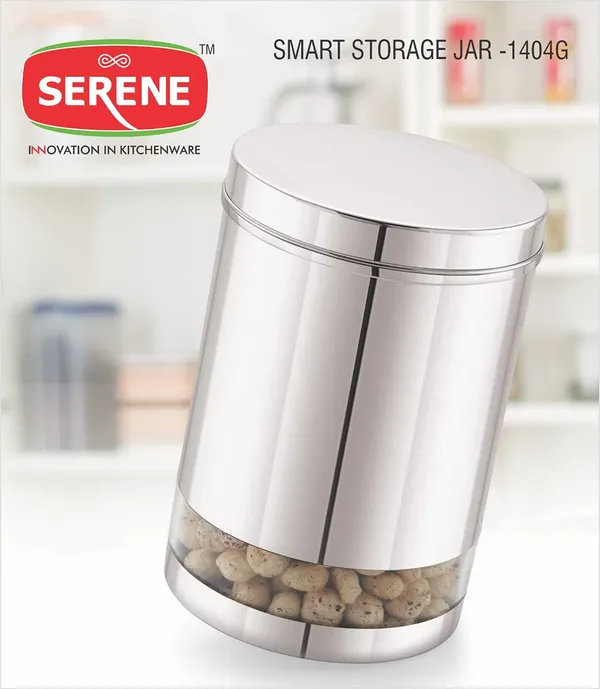 Serene_Transparent_/_See_Through_Container_Jar,_Set_Of_1,_3000_ml,_Glossy_Finish,_Smart_Stainless_Steel