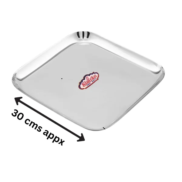Simran_Stainless_Steel_Square_Dinner_Plates_|_Steel_Plates_for_Lunch_|_Bhojan_Thali_|_High_Grade_Steel_Plates_Set_of_6_|_Mirror_Finish,_BPA_Free_Square_Plates__No.5