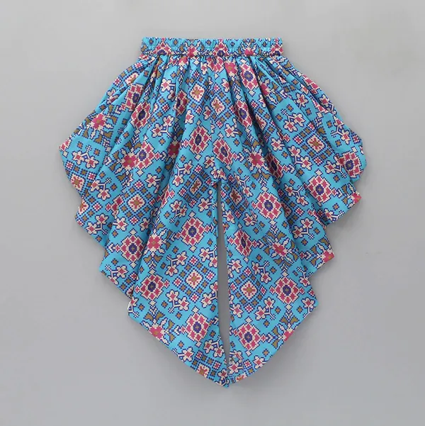 Blue_Cotton_Blend_All_Over_Print_Top_and_Dhoti_Set