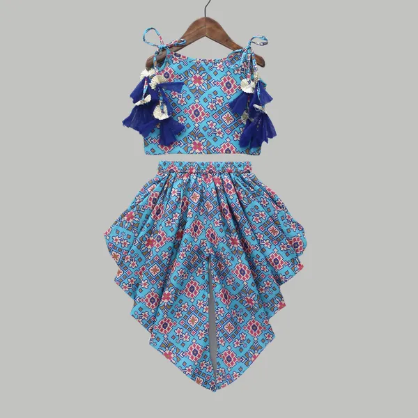Blue_Cotton_Blend_All_Over_Print_Top_and_Dhoti_Set