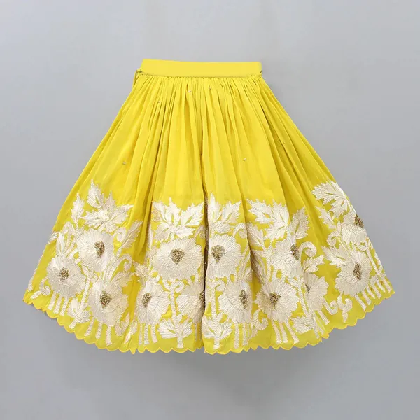 Yellow_Cotton_Embroidered_Ethnic_Wear_Lehenga_Choli_For_Girls