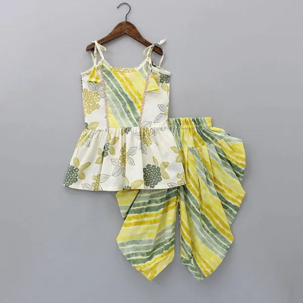 Yellow_Cotton_Blend_Printed_Dhoti_Kurta_Set