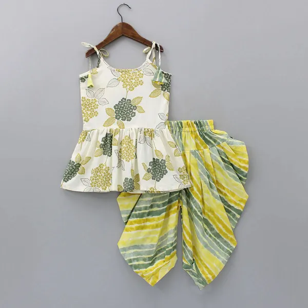Yellow_Cotton_Blend_Printed_Dhoti_Kurta_Set