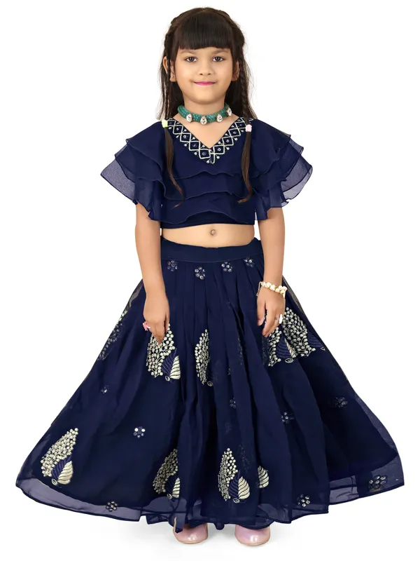 Blue_Ethnic_Wear_Georgette_Lehenga_Choli_Set_For_Girls
