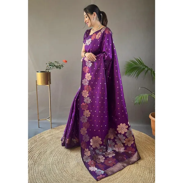 Wine_Banarasi_Silk_Traditional_Wear_Saree