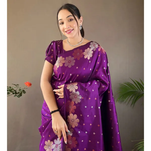 Wine_Banarasi_Silk_Traditional_Wear_Saree