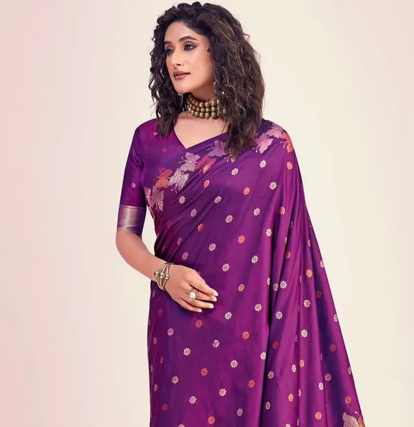 Wine_Banarasi_Silk_Traditional_Wear_Saree