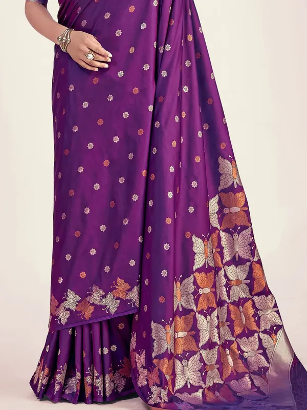 Wine_Banarasi_Silk_Traditional_Wear_Saree