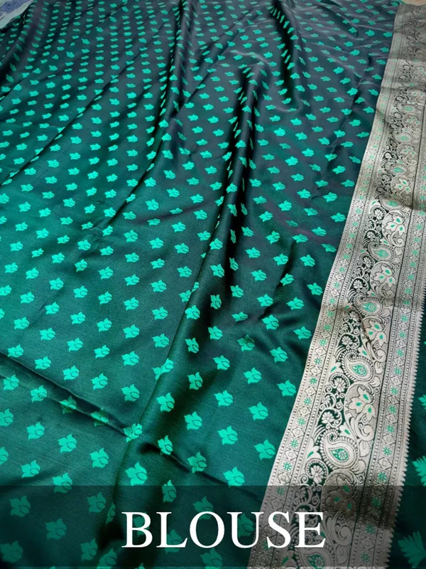 Teal_Green_Banarasi_Silk_Traditional_Wear_Saree