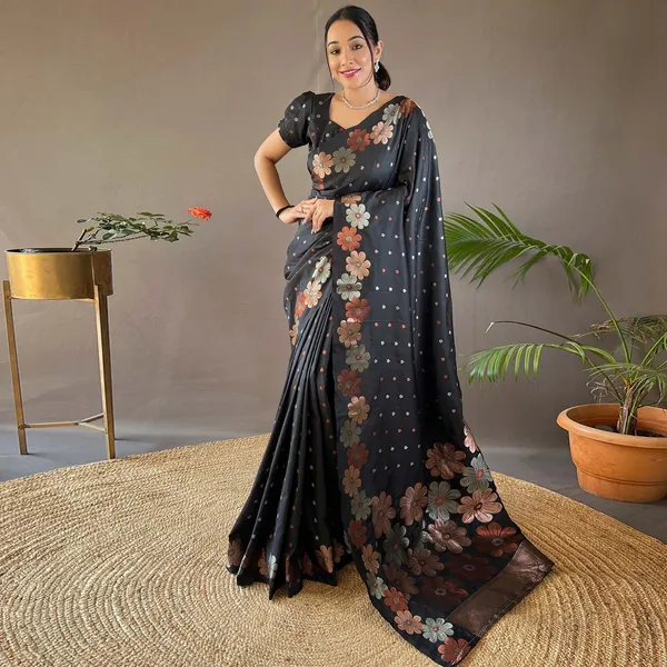 Black_Banarasi_Silk_Traditional_Wear_Saree