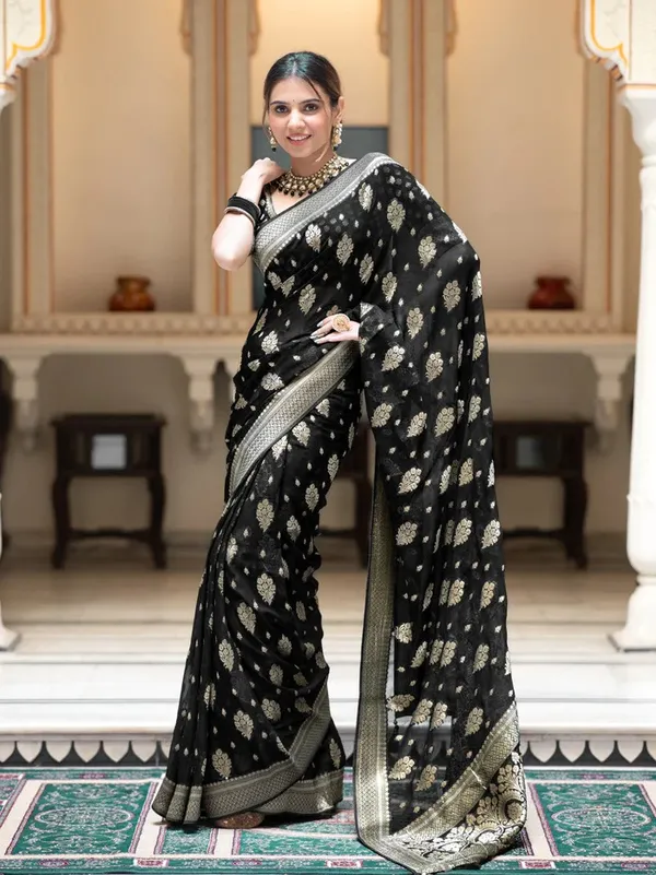 Black_Banarasi_Silk_Traditional_Wear_Saree