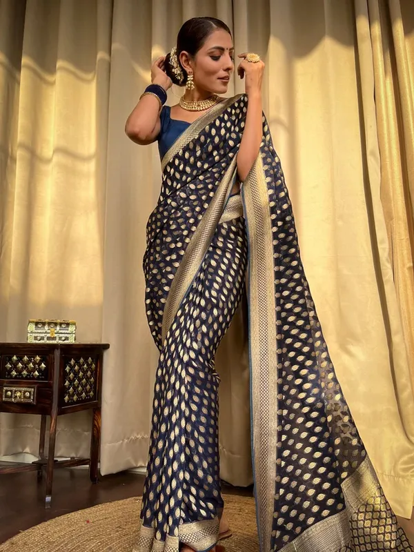 Blue_Banarasi_Silk_Traditional_Wear_Saree