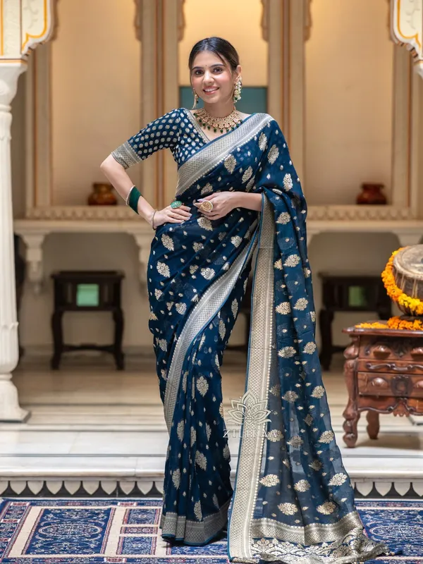 Blue_Banarasi_Silk_Traditional_Wear_Saree