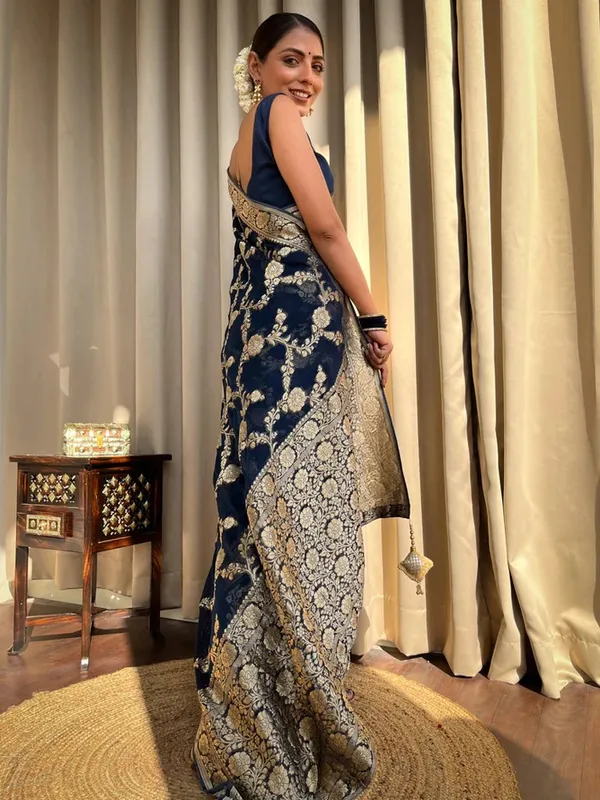 Blue_Banarasi_Silk_Traditional_Wear_Saree