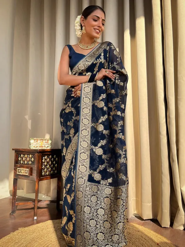 Blue_Banarasi_Silk_Traditional_Wear_Saree
