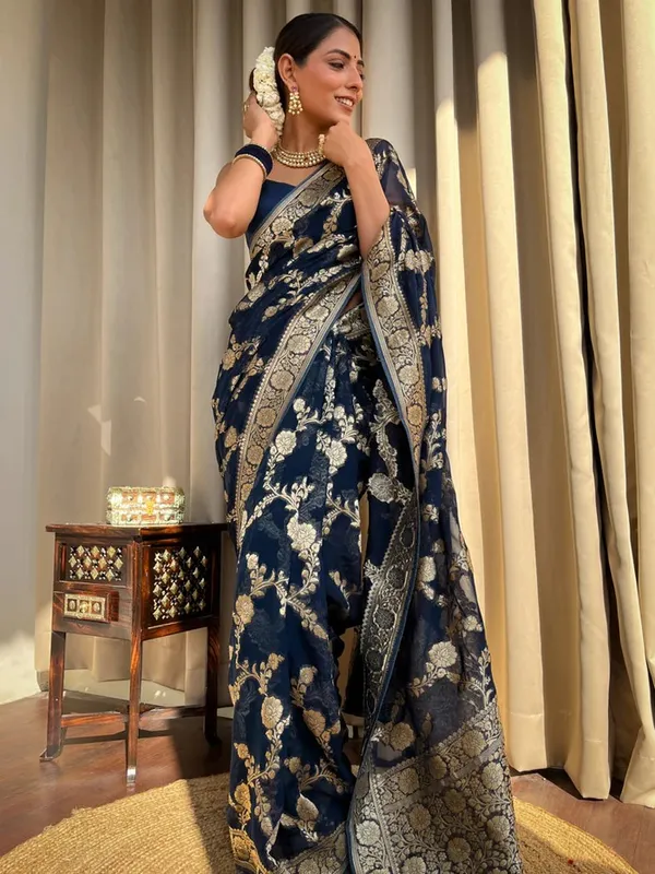 Blue_Banarasi_Silk_Traditional_Wear_Saree