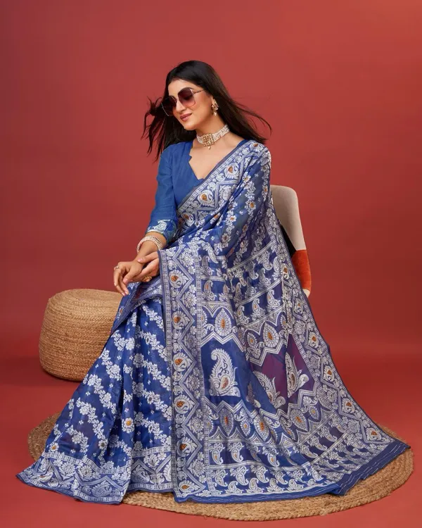 Blue_Banarasi_Silk_Traditional_Wear_Saree