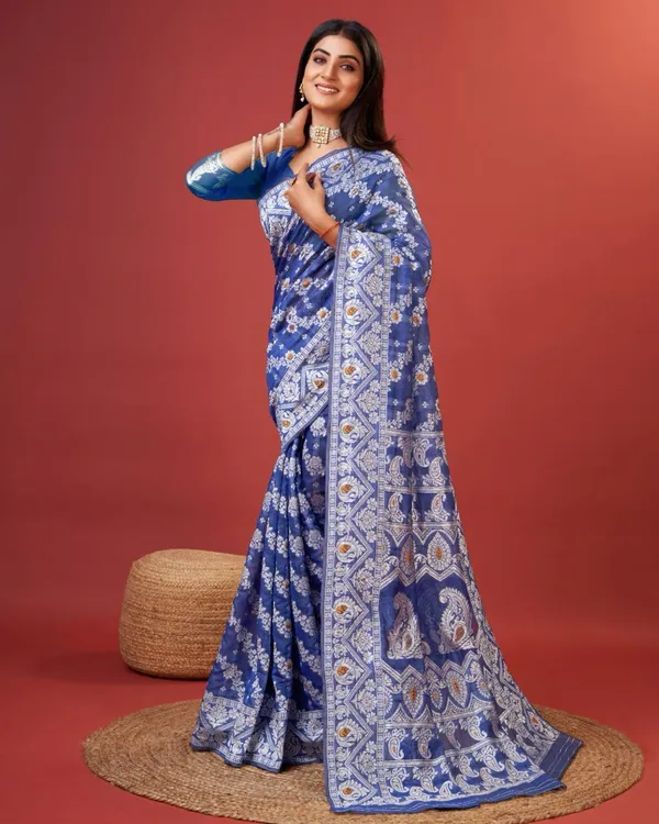 Blue_Banarasi_Silk_Traditional_Wear_Saree