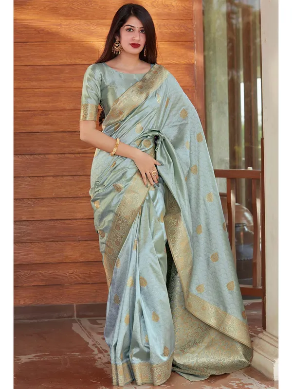 Firoji_Banarasi_Silk_Traditional_Wear_Saree
