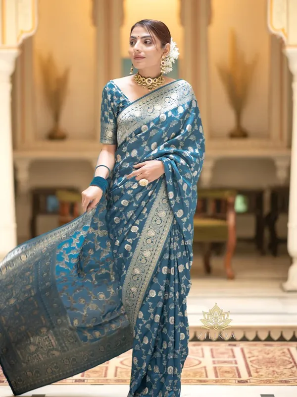 Firoji_Banarasi_Silk_Traditional_Wear_Saree