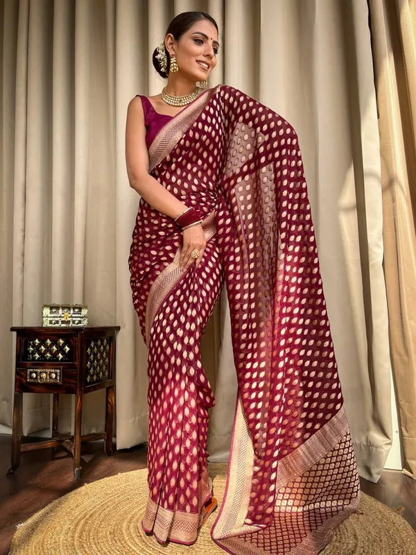 Maroon_Banarasi_Silk_Traditional_Wear_Saree