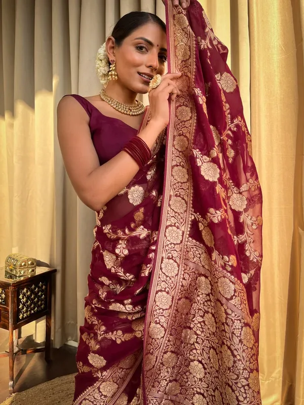 Maroon_Banarasi_Silk_Traditional_Wear_Saree