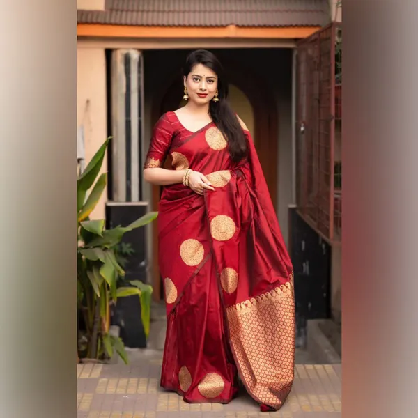 Maroon_Banarasi_Silk_Traditional_Wear_Saree