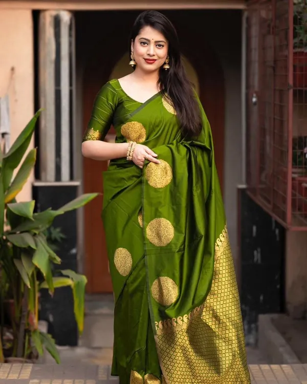 Olive_Banarasi_Silk_Traditional_Wear_Saree