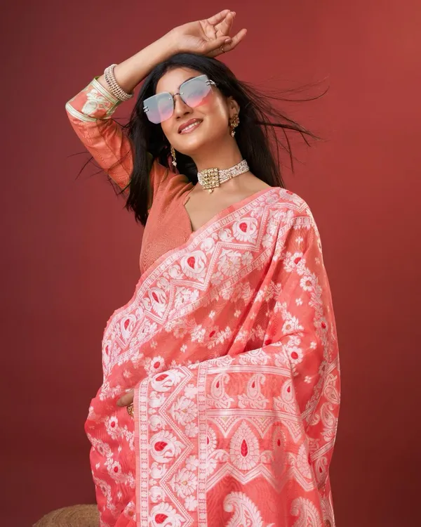Orange_Banarasi_Silk_Traditional_Wear_Saree