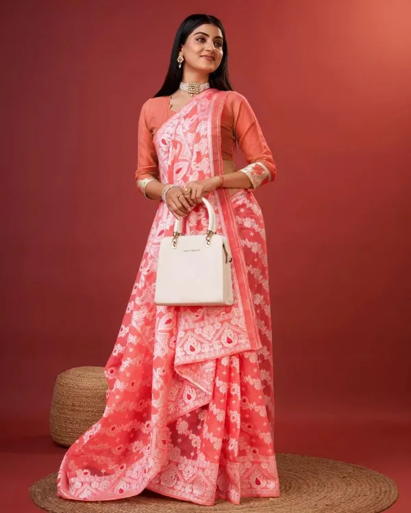 Orange_Banarasi_Silk_Traditional_Wear_Saree