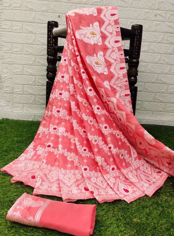 Orange_Banarasi_Silk_Traditional_Wear_Saree