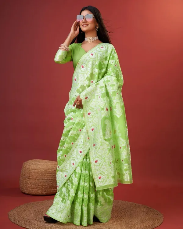 Pista_Banarasi_Silk_Traditional_Wear_Saree