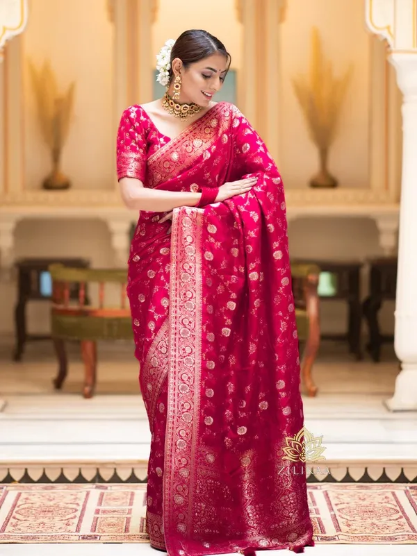 Rani_Pink_Banarasi_Silk_Traditional_Wear_Saree