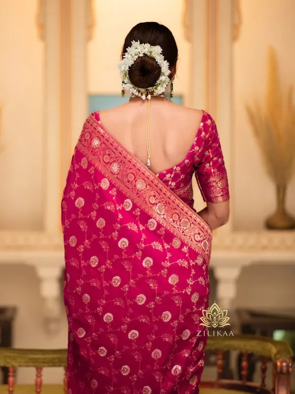Rani_Pink_Banarasi_Silk_Traditional_Wear_Saree