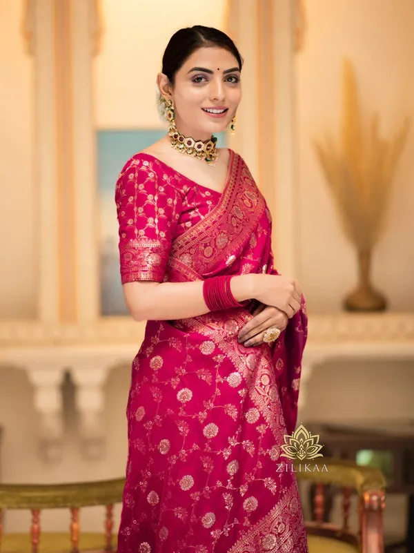 Rani_Pink_Banarasi_Silk_Traditional_Wear_Saree