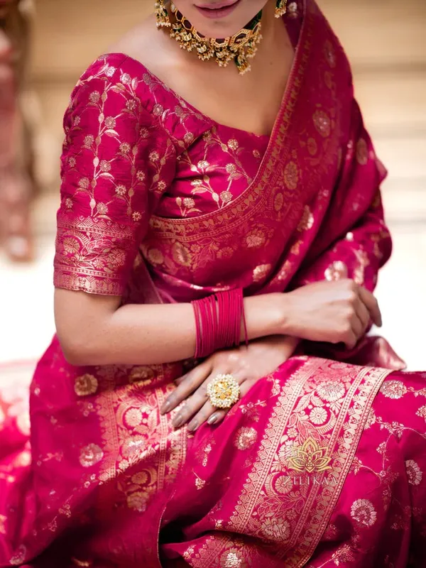 Rani_Pink_Banarasi_Silk_Traditional_Wear_Saree