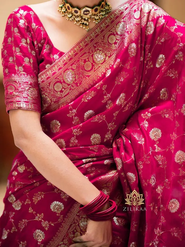 Rani_Pink_Banarasi_Silk_Traditional_Wear_Saree