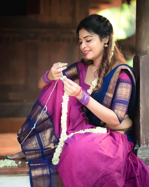 Pink_and_Blue_Jacquard_Kanjivaram_Silk_Hafe_Saree