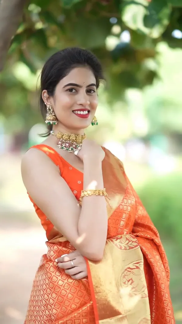 Orange_Banarasi_Silk_Traditional_Wear_Saree
