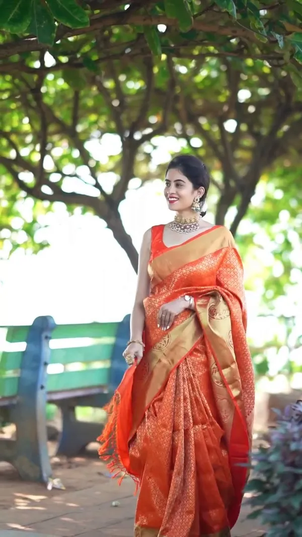 Orange_Banarasi_Silk_Traditional_Wear_Saree