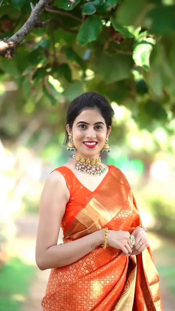 Orange_Banarasi_Silk_Traditional_Wear_Saree
