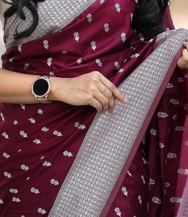 Wine_Banarasi_Silk_Traditional_Wear_Saree