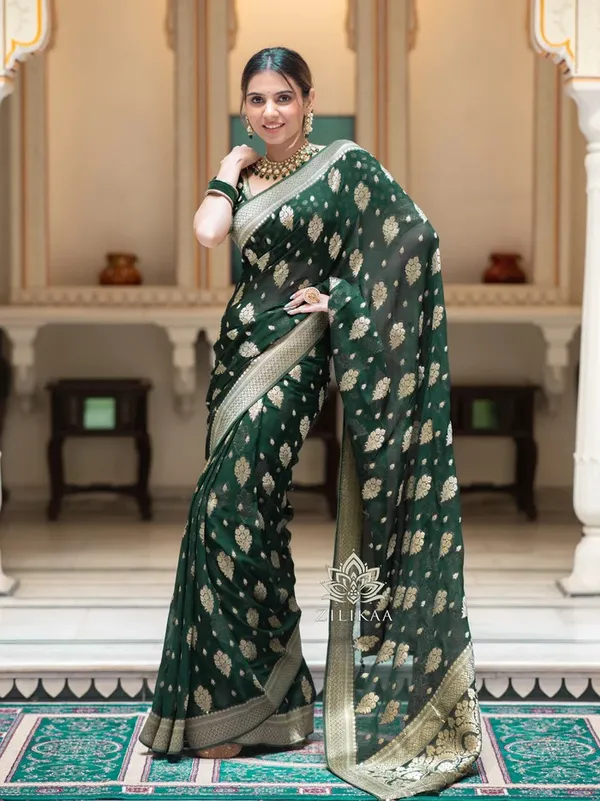 Green_Banarasi_Silk_Traditional_Wear_Saree