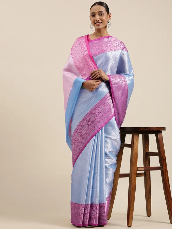 Blue_Kanjeevaram_Banarasi_Sarees_For_Women