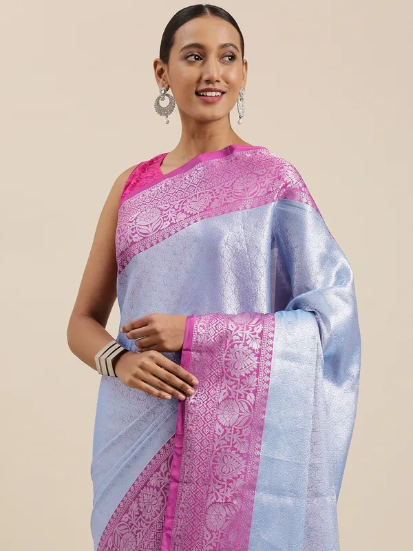 Blue_Kanjeevaram_Banarasi_Sarees_For_Women