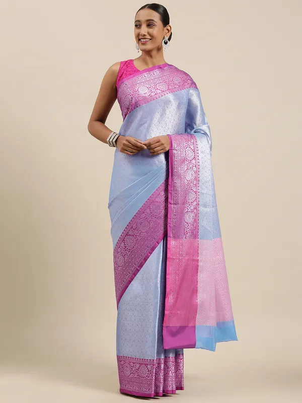 Blue_Kanjeevaram_Banarasi_Sarees_For_Women