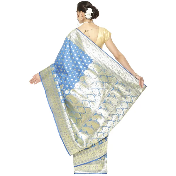 Blue_Satin_Silk_Banarasi_Sarees_For_Women