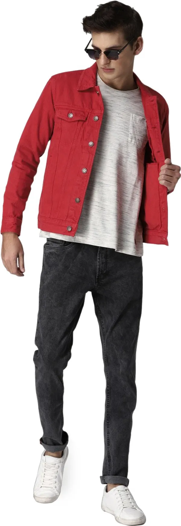 Full_Sleeve_Solid_Denim_Jacket_for_Men_|_Red